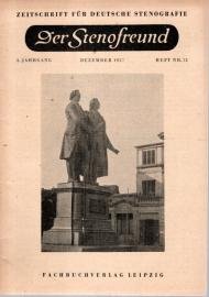 Der Stenofreund : Zeitschrift für Deutsche Stenografie 8. Jhg. Heft Nr. 12, Dez. 1957 Der Stenofreund : Zeitschrift für Deutsche Stenografie 8. Jhg. Heft Nr. 12, Dez. 1957