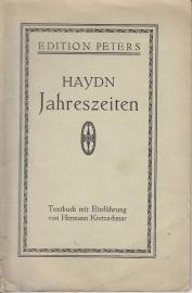 Jahreszeiten. Textbuch mit Einführung von Hermann Kretzschmar.