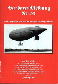 Barbara-Meldung Nr. 52: Mitteilungsblatt zur brandenburger Militärgeschichte